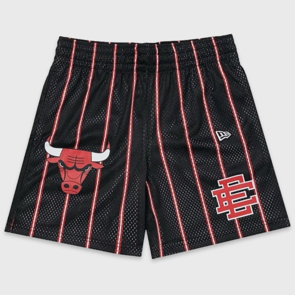 Eric Emanuel Black and Red Athletic Shorts